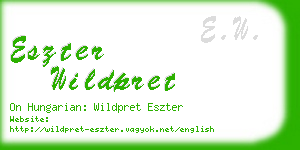 eszter wildpret business card